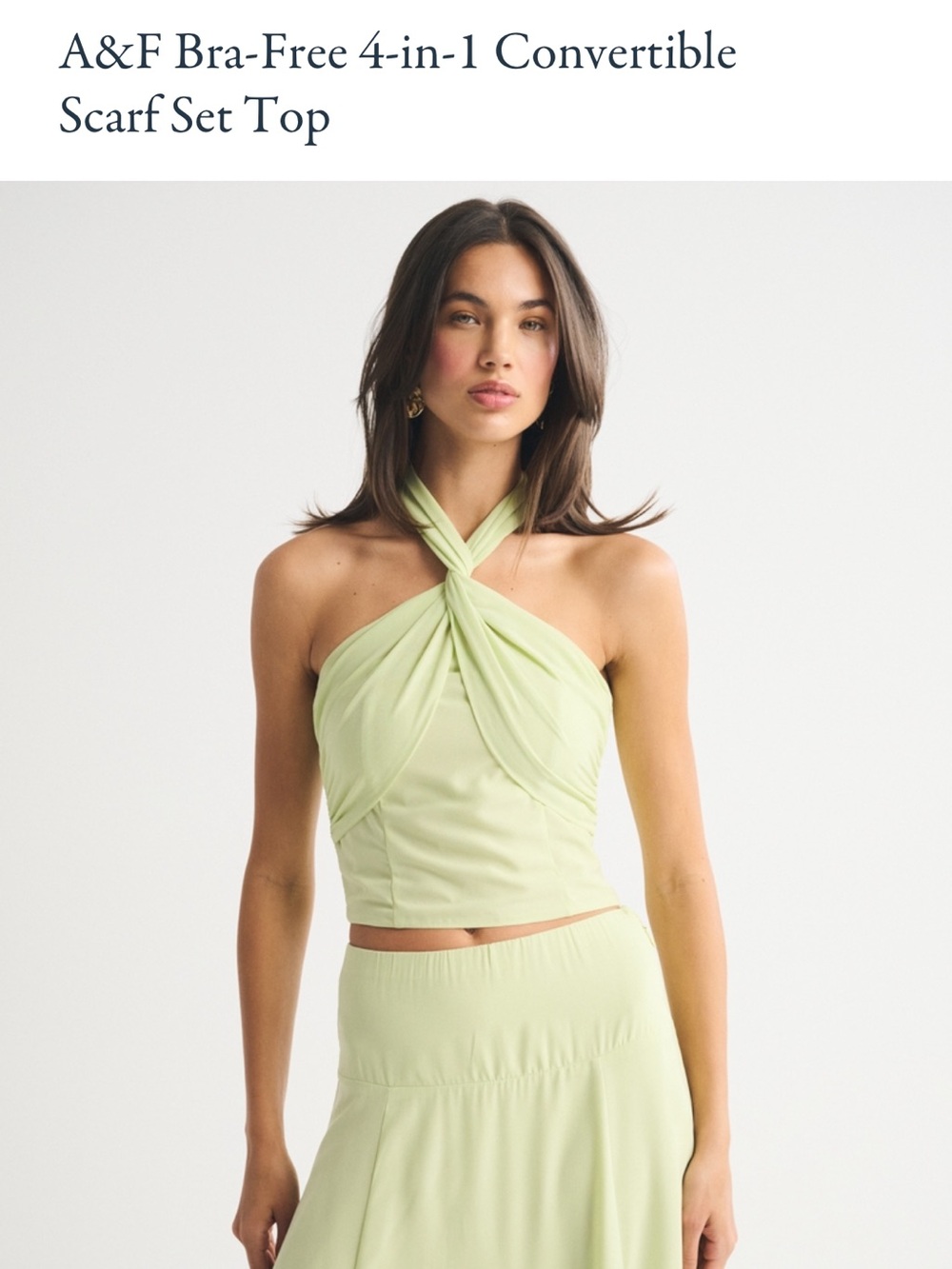Abercrombie & Fitch Light Green Convertible Scarf top (4 in 1)